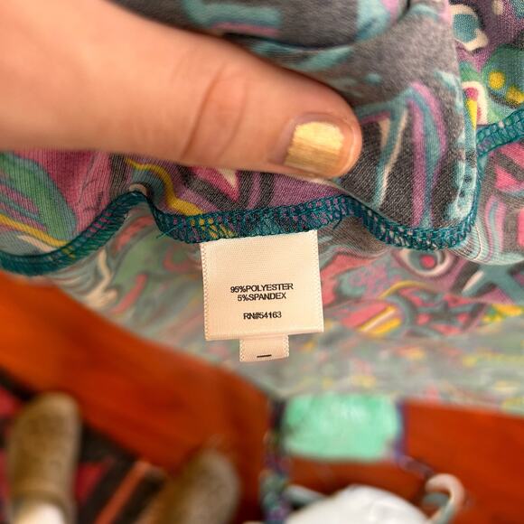 Vicky Tiel Dress Wrap Dress Colorful Abstract Large - Picture 7 of 7